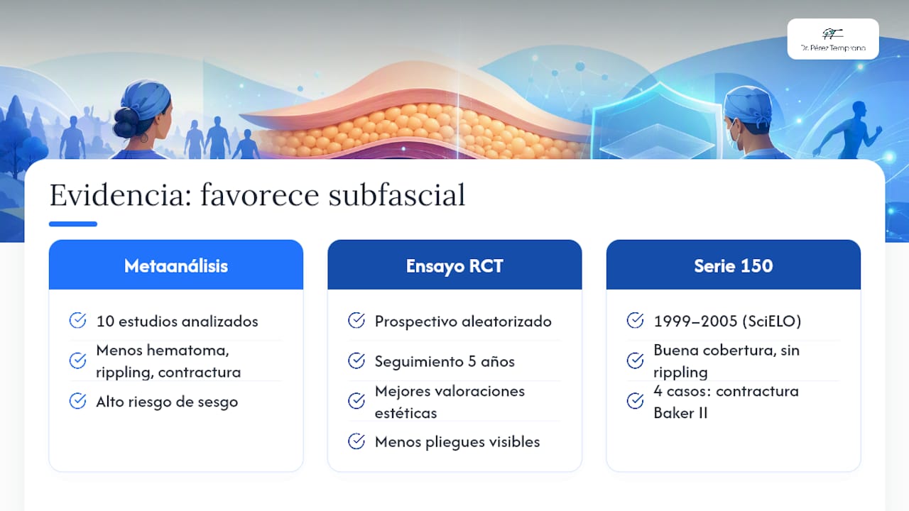 Qué dice la evidencia científica sobre el plano subfascial — overview diagram