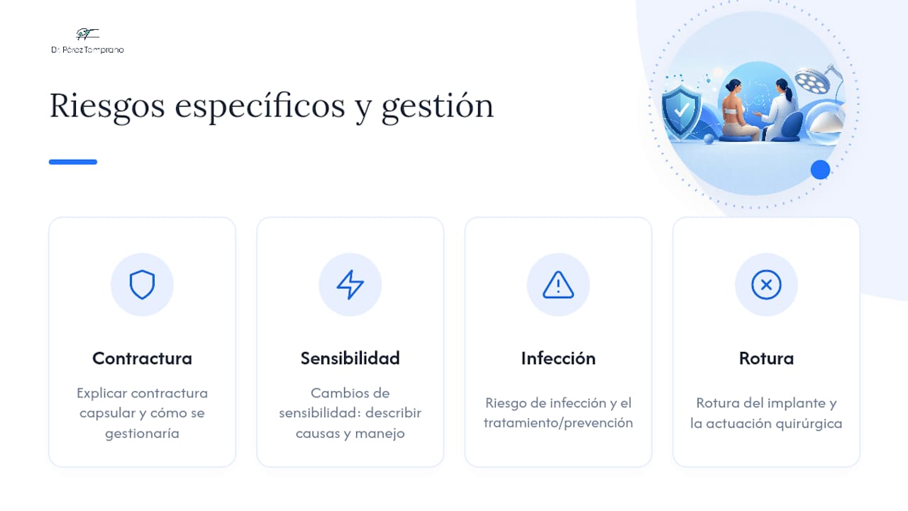 Riesgos específicos del aumento de senos