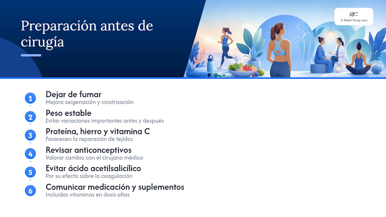 Recomendaciones previas a una cirugía de mama
