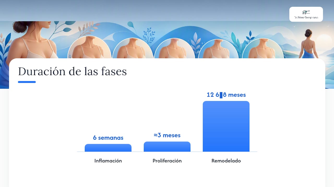 Las tres etapas de evolución de una cicatriz